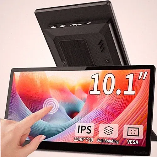 10.1 Inch Touchscreen Mini Monitor, IPS 1540×720 USB-C HDMI Portable 10.1"