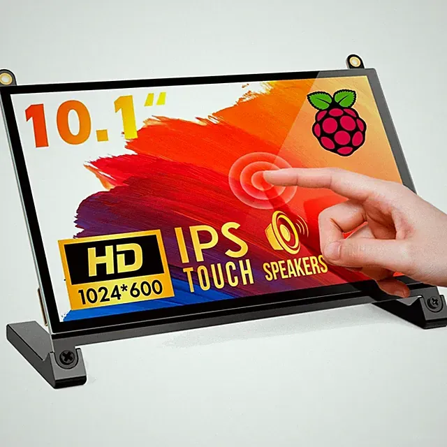10.1" Touchscreen Monitor, 1024x600 IPS, HDMI, Dual Speakers