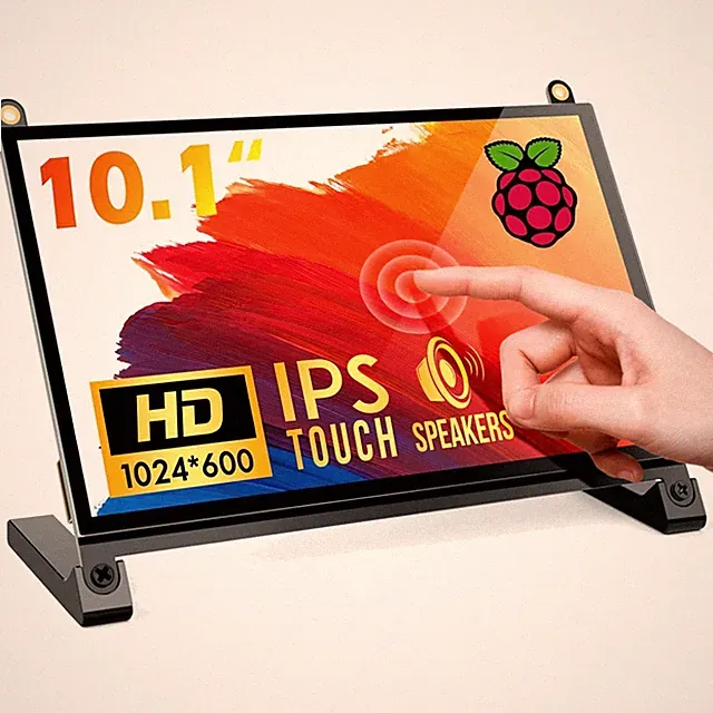 10.1'' Touchscreen Monitor, IPS FHD 1024x600, HDMI, Speakers