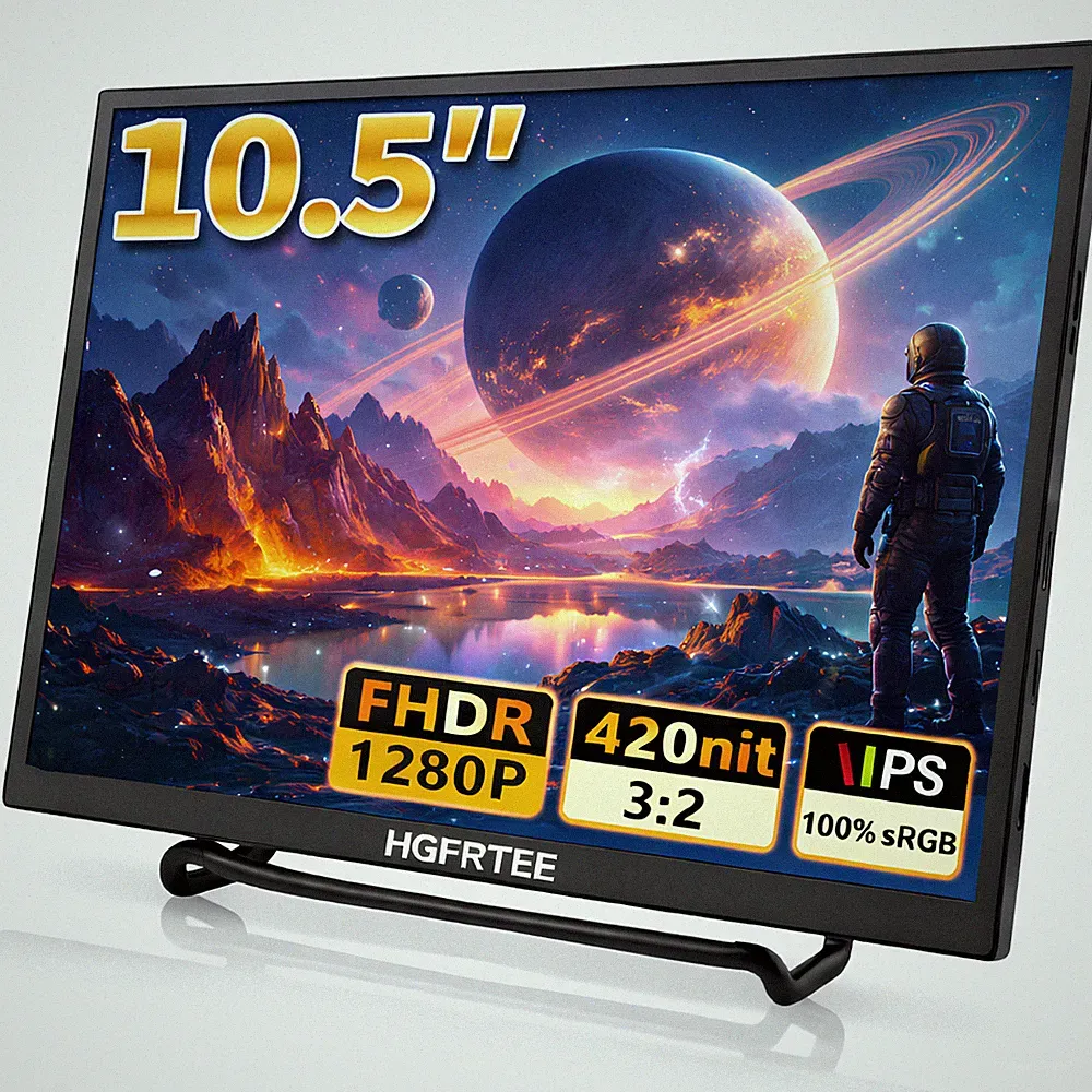 10.5 Inch Portable Monitor HGFRTEE 420nits Brightness IPS Display 3:2 for Mac