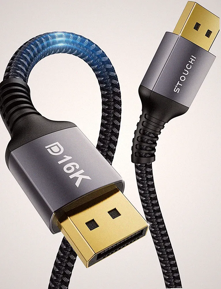 10FT DisplayPort 2.1 Cable 80Gbps 16K 8K 240Hz 4K 360Hz VESA Certified