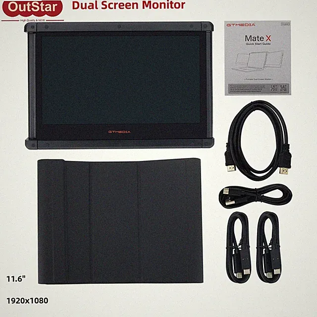 11.6-in 1920x1080 Dual Screen Monitor f/ Laptops Cellphones Game GTMEDIA Mate X