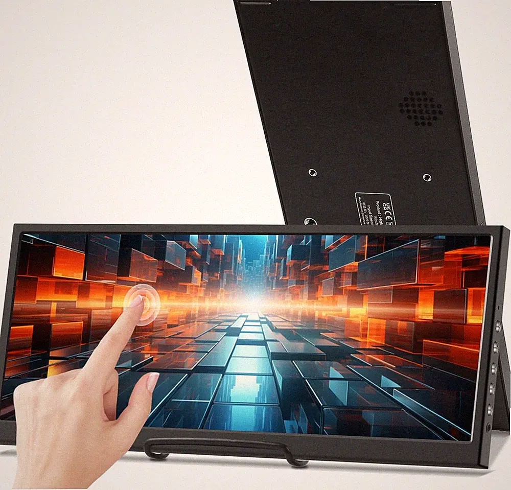12.3" Portable Touchscreen Secondary Monitor LCD Display 1920*720 HDMI fr Laptop