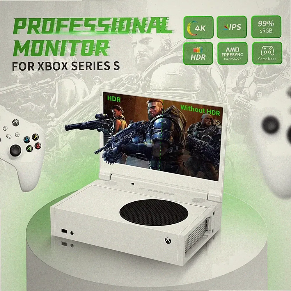 "12.5" 4K Gaming Monitor for Xbox Series S, Freesync"