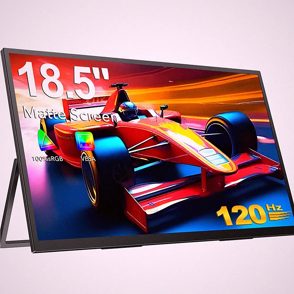 120Hz Portable Monitor 18.5 Inch Gaming Monitor USB C HDMI External Monitor