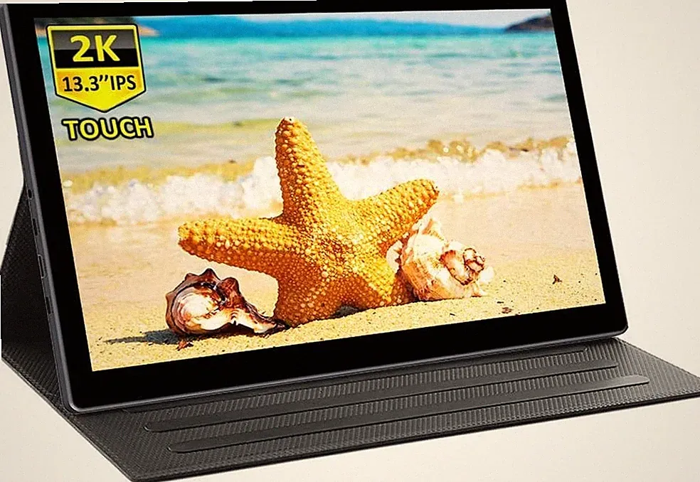 13.3" Fast Charge 2K LCD Touchscreen Portable Gaming Monitor