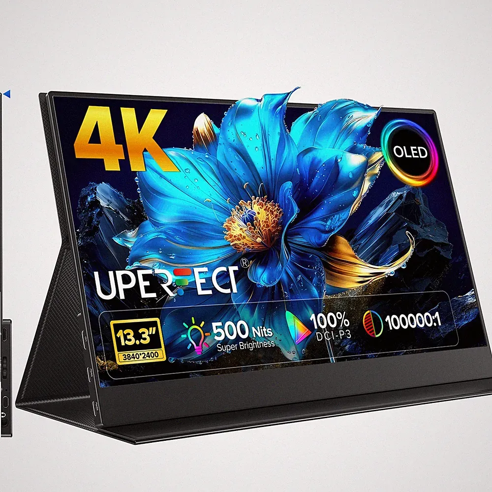 13.3" OLED Portable Monitor 4K HDMI USB C * 2 Computer Display Gaming Monitor