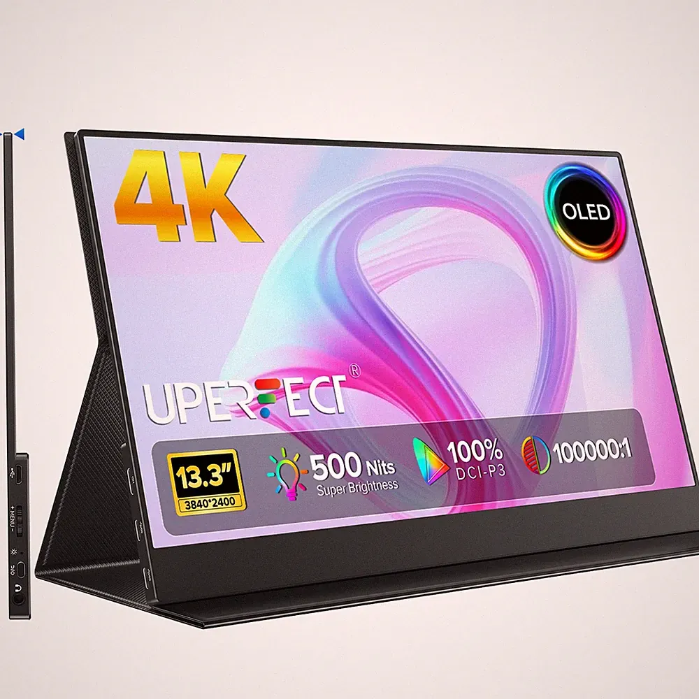 13.3" OLED Portable Monitor Matte Screen 100% sRGB 4K Ultra HD Extended Laptop