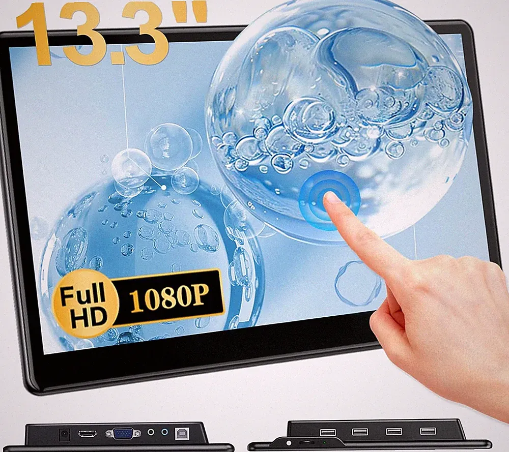 13.3'' Portable Touchscreen Monitor 1080P for PC, Mac, PS, Xbox - Ultra-Slim
