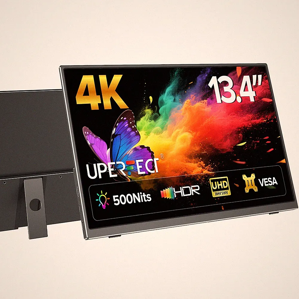 13.4" Portable Monitor 4K UHD Screen 3840*2400 USB C IPS LCD Display Ultra Slim
