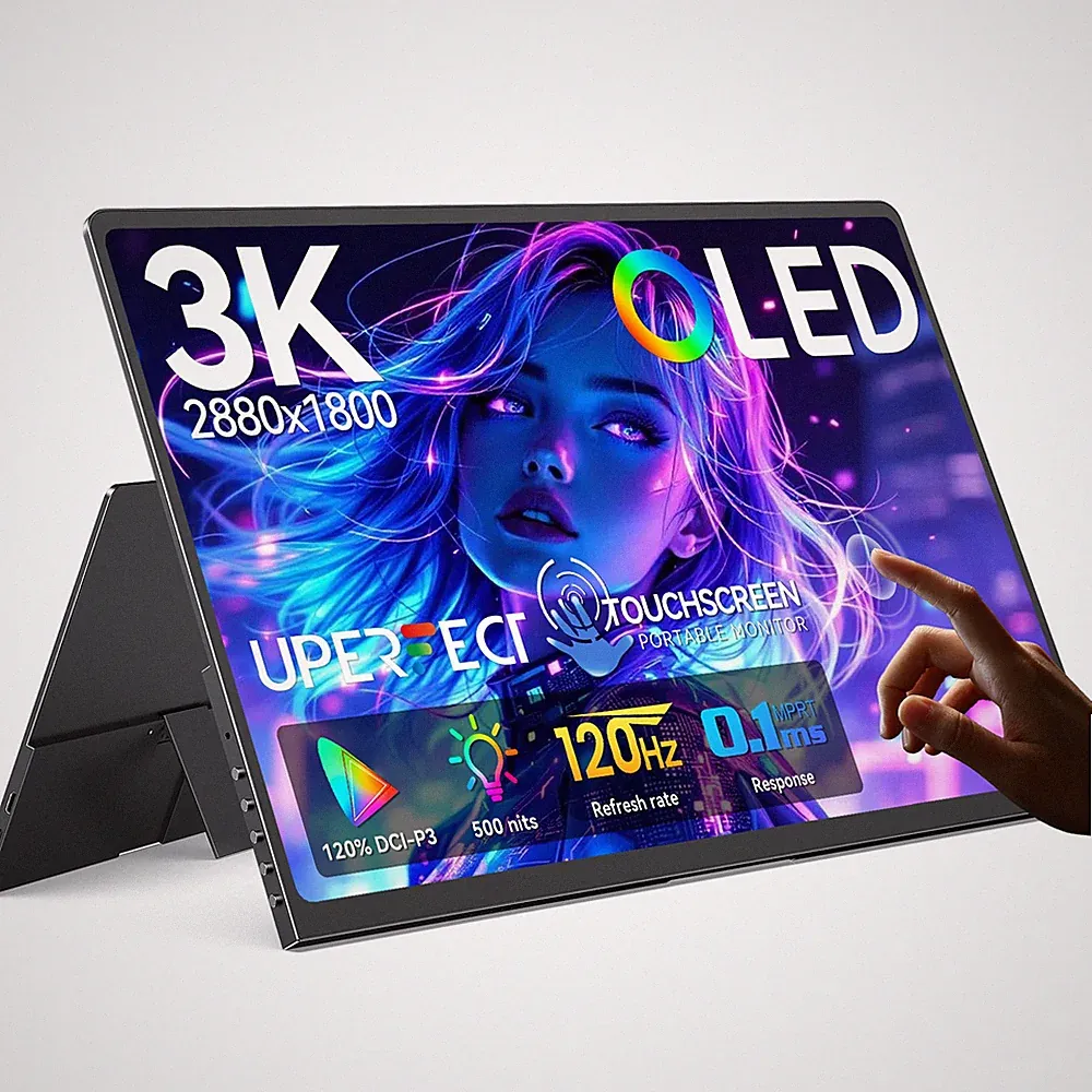 14" 3K OLED Monitor Touchscreen 120Hz Ultra-Slim For Mini PC Phone Game Console
