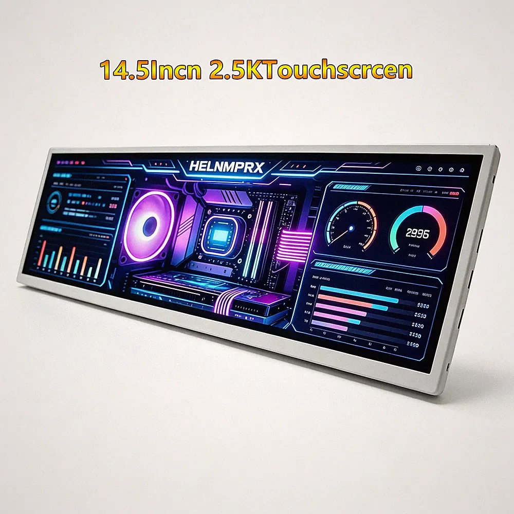 14.5" 32:9 Bar Touch Screen 2560×720 IPS 10‑Point Touch For PC Case AIDA64 Car