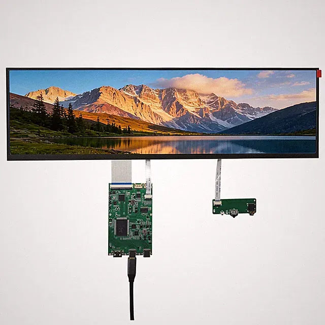 14.5 Inch 2.5K Touchscreen Bar Monitor, 2560×720 IPS Portable LCD Screen with 10