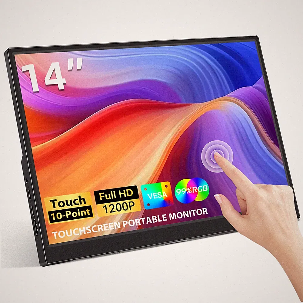 14 inch Portable Display Touchscreen Monitor for Raspberry Pi 5 4 3 Screen HDMI