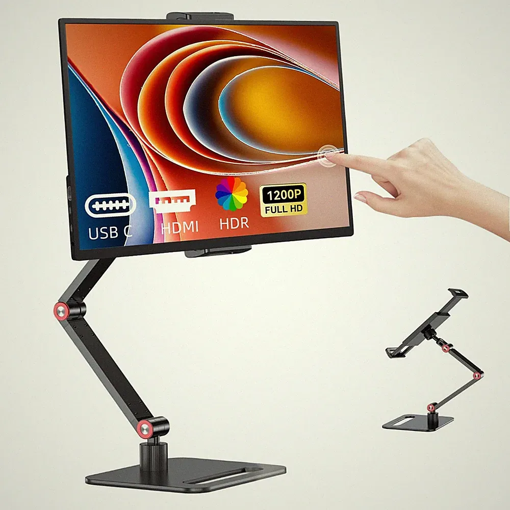 14 Inch Touchscreen Portable Monitor with Stand, 1920x1200 IPS HDR Ultra Slim...