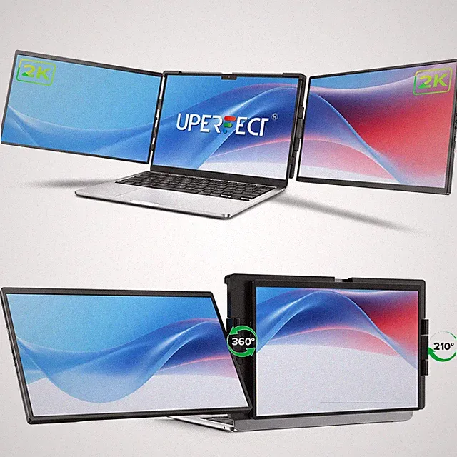 14" Laptop Monitor Extender QHD 2K IPS LCD Laptop Screen Extender Dual Display