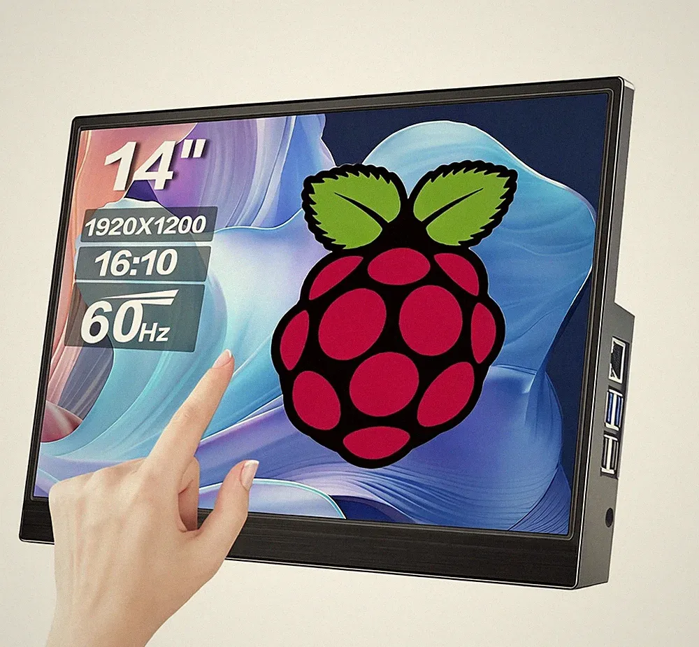 14" Portable Display Monitor Ultra-Slim Plug-and-Play Second Screen 1920x1200