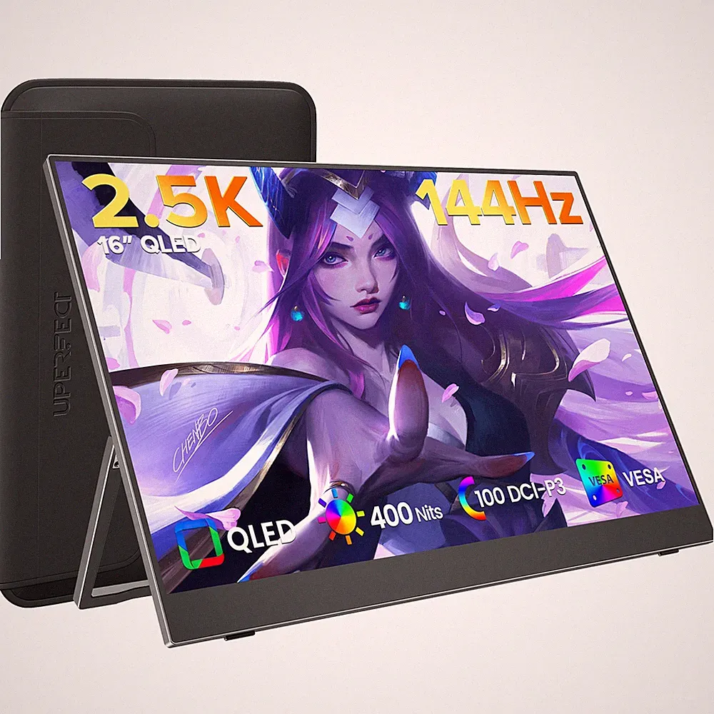 144Hz Portable Monitor 16" 2K External Screen for Computer Mini PC Game Consoles
