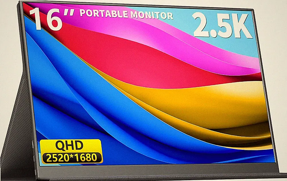 15.6" 1080P FHD Wired Portable Monitor - Ideal Second Screen for Work & Play