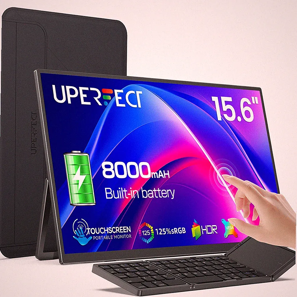 15.6'' 1080P Touchscreen FHD Portable Battery Monitor Ultra-Slim External Screen