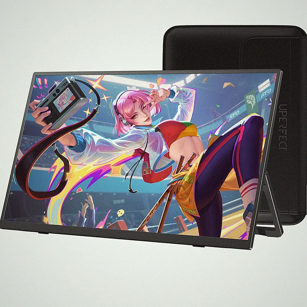 15.6" 1080P Wireless Portable Monitor Battery for AirPlay/Miracast/Laptop/Phone
