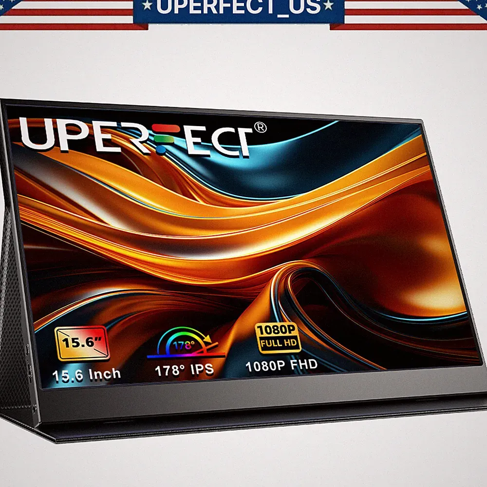 15.6" 1200:1 FHD Portable Monitor With Double Speaker Laptop PS6 Xbox 360 ONE