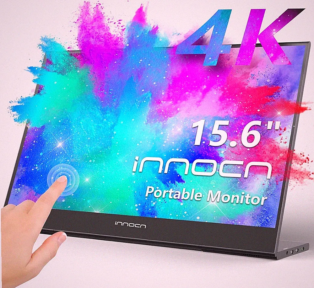 15.6" 4K Portable Monitor Touchscreen 3840 X 2160 USB C HDMI External Gaming Mon