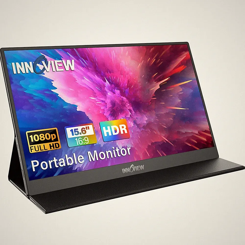 15.6" FHD Portable Monitor, HDMI USB-C External Display for Laptop, PS5, Xbox, T