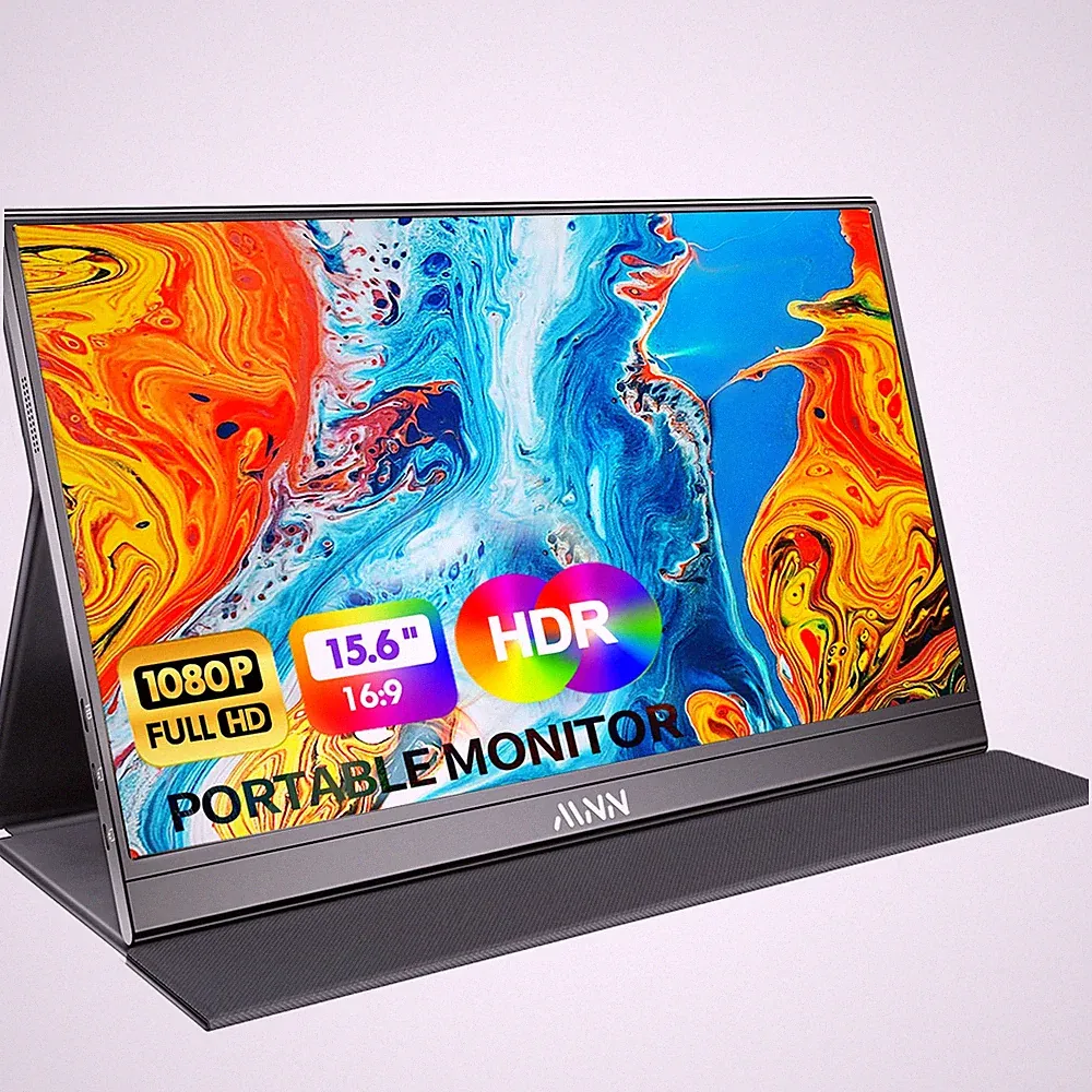15.6" FHD Portable Monitor USB-C HDMI Gaming Display with Smart Cover