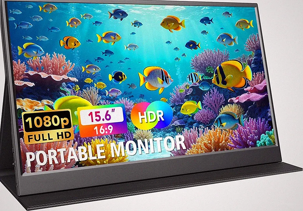 15.6 Inch Portable Monitor 1080P FHD IPS Gaming Display Monitor with USB-C
