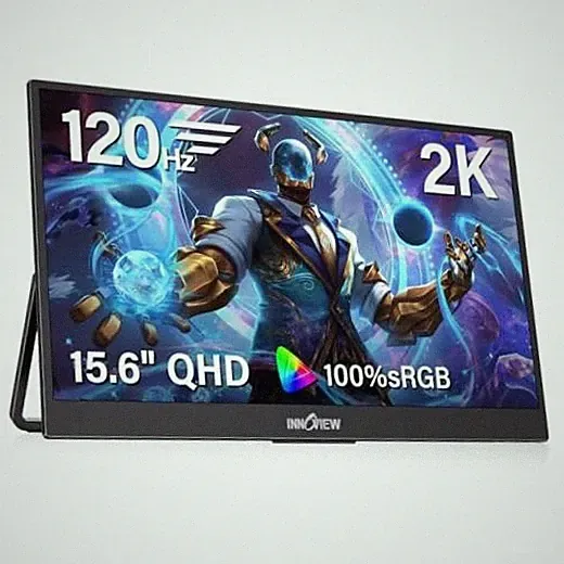 15.6-Inch Portable Monitor 2K QHD 1440p 120hz Monitor 100% sRBG, 15.6 inches