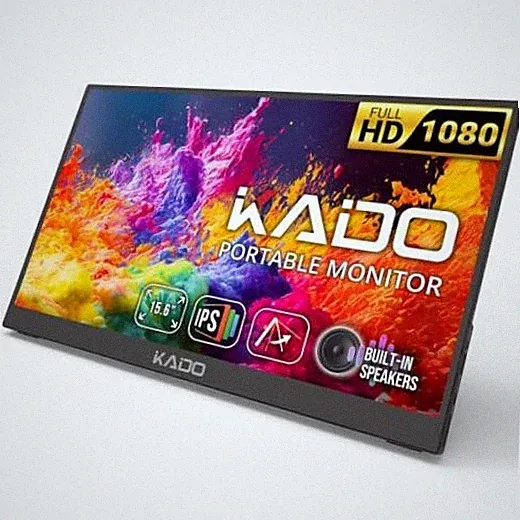 15.6-Inch Portable Monitor for Laptop FHD 1920x1080 IPS Second Swivel Stand