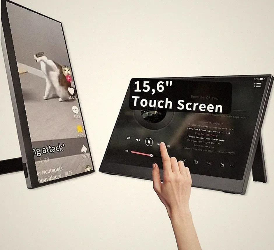 15.6 Inch Portable Touchscreen Monitor 1080P IPS for Gaming & Computer Display