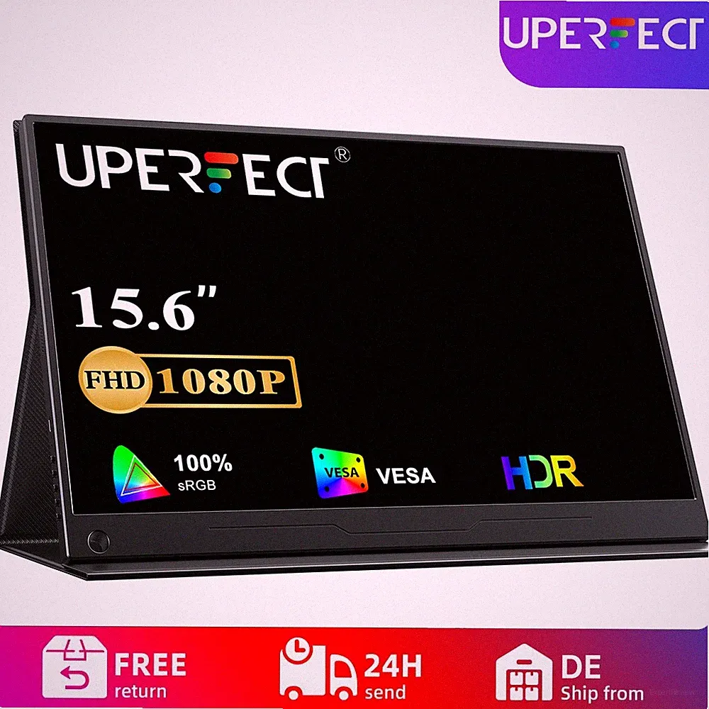 15.6" IPS HDMI Monitor 1080P HDR Second Display For PC Macbook pro Surface PS5 4