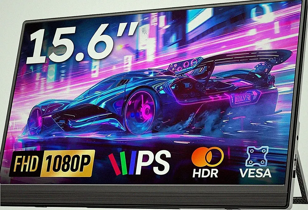 15.6" Portable Monitor 1080P 60Hz FHD USB HDMI HDR for PC Phone Dopesplay | USED