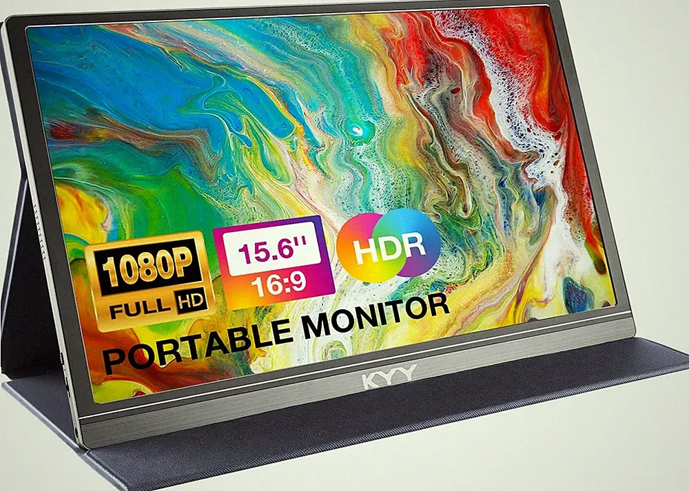 15.6" Portable Monitor 1080P FHD IPS USB-C HDMI Laptop Screen Extender HDR