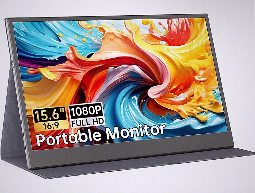 15.6" Portable Monitor 1080P FHD IPS USB-C HDMI Ultra Slim Travel Laptop Display