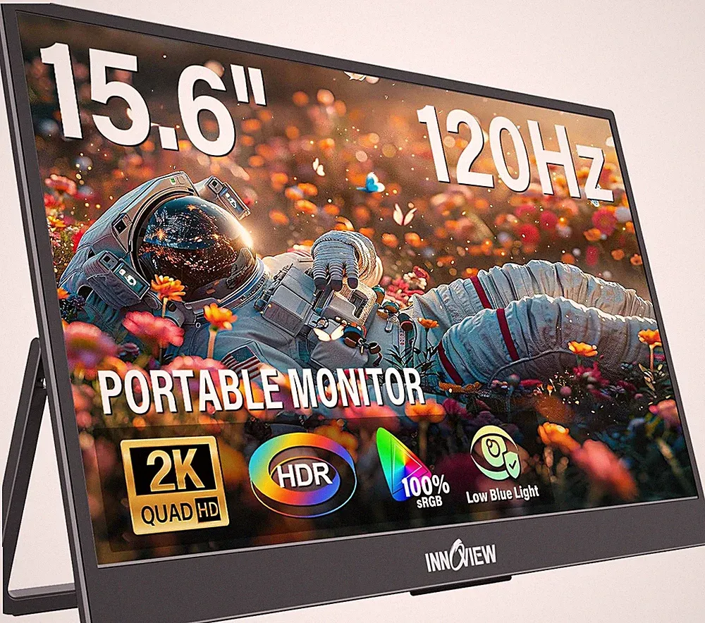 15.6" Portable Monitor 120Hz 2K QHD 2160X1440 | 100% Srgb HDR | Second Monitor w