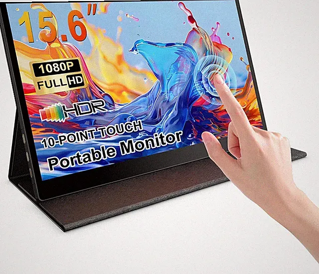 15.6" Portable Monitor for Laptop, FHD 1080P,10-Point Touchscreen