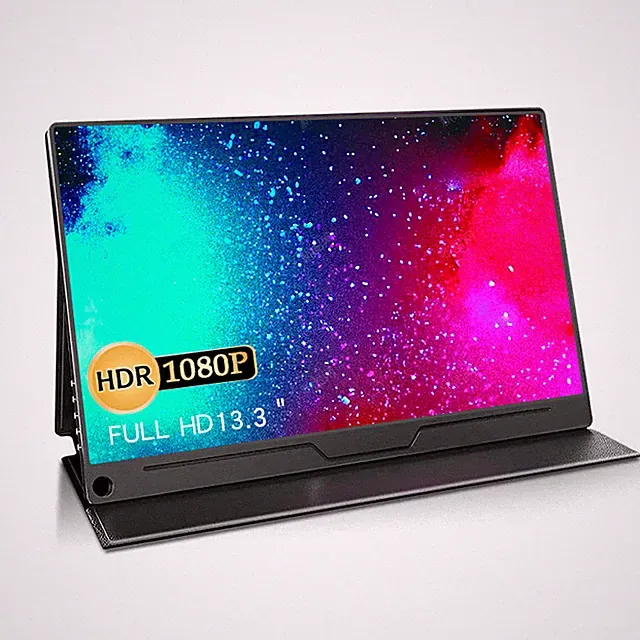 15.6'' Portable Monitor HD 1080P IPS USB-C/HDMI Display Ultra-Slim 2nd Screen PC
