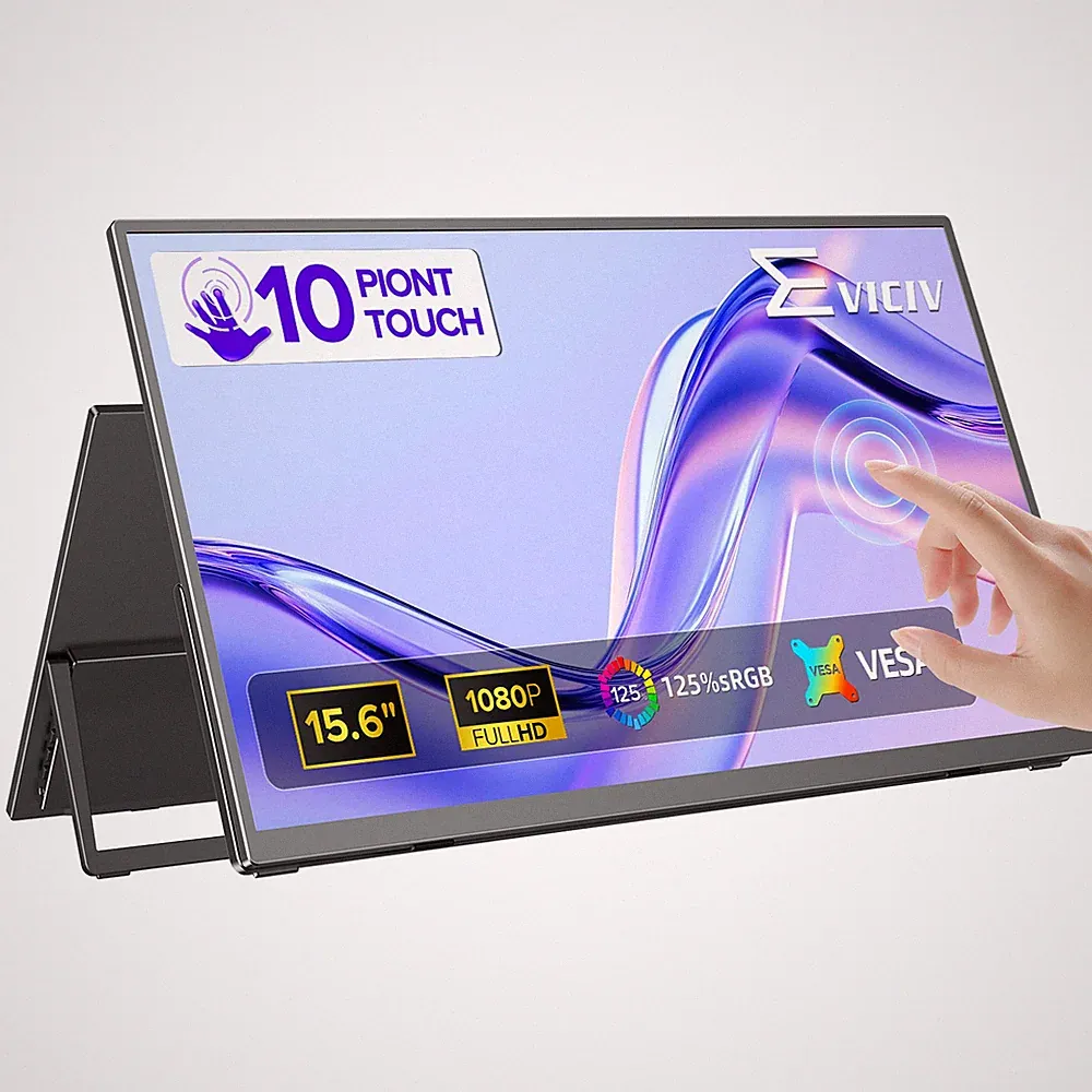 15.6" Portable Monitor Touchscreen FHD IPS Display Screen Monitor with Kickstand