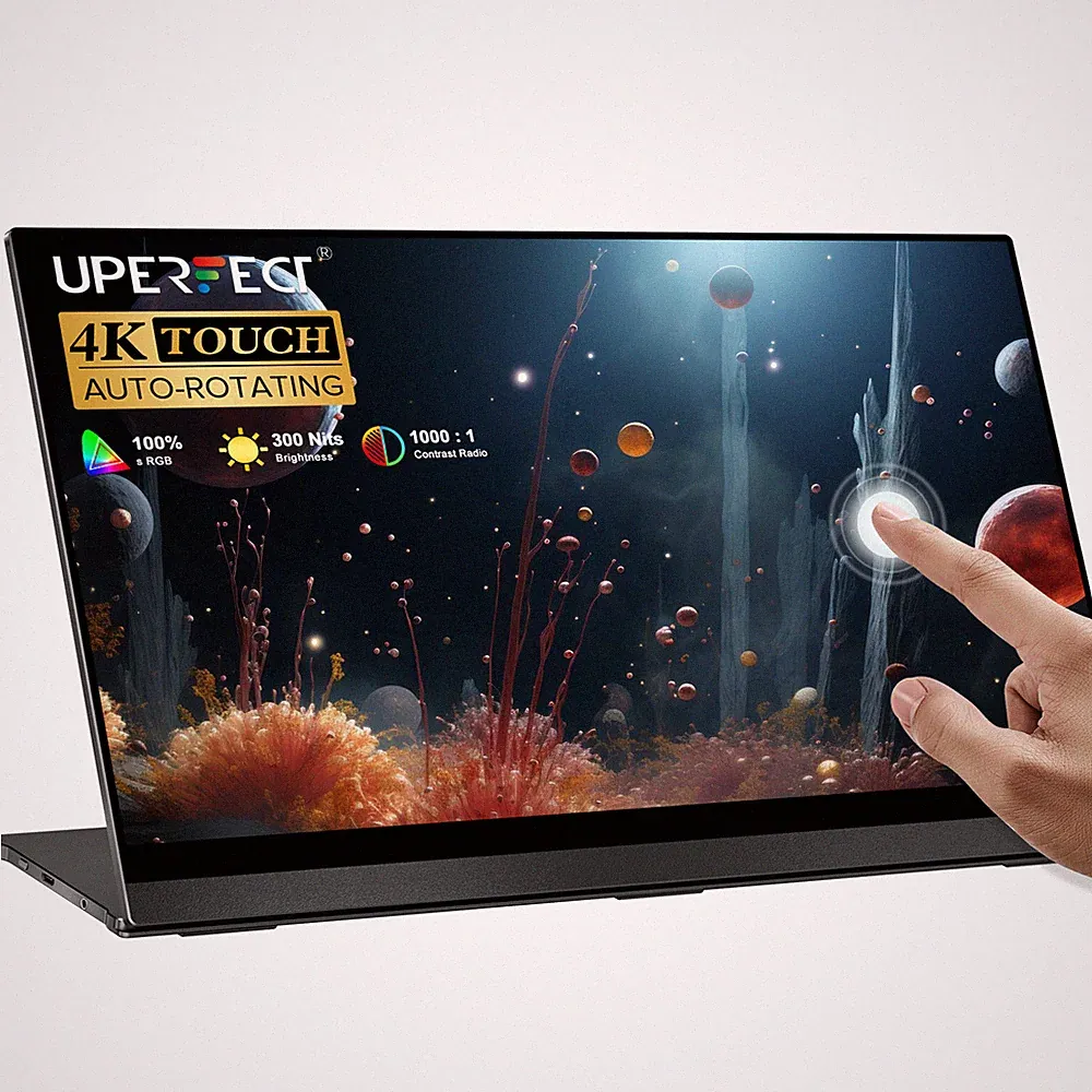 15.6" Portable Touch Screen 4K Monitor Gravity Sensor Ultra HD For Game PS Xbox