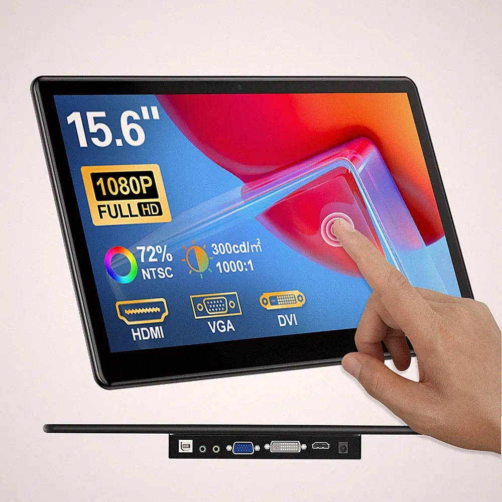 15.6" Portable Touchscreen Monitor, FHD 1920×1080 IPS Ra Pi Touch Screen Moni...