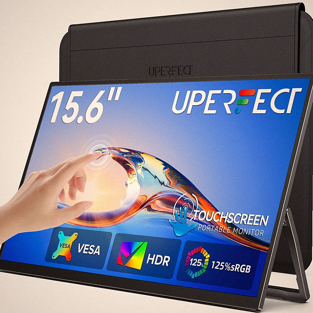 15.6" Touch Screen Portable Monitor 1080P FHD with Adjustable Stand for Laptop