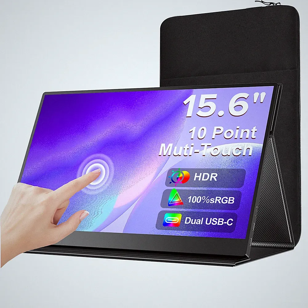 15.6" Touchscreen 1080P Portable Monitor Computer Laptop Screen mit VESA & Bag