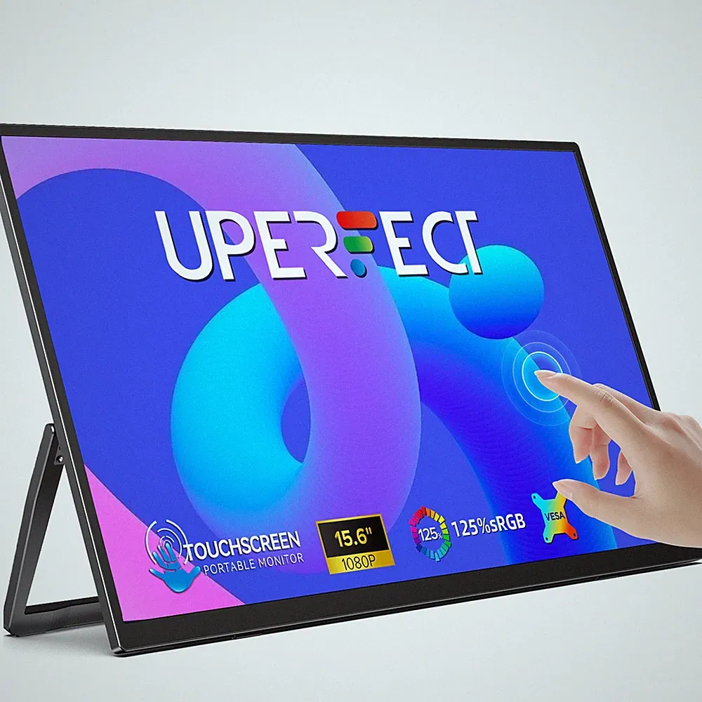 15.6" Touchscreen Monitor 1080P Frameless Portable Display For PC/Mac/Phone VESA
