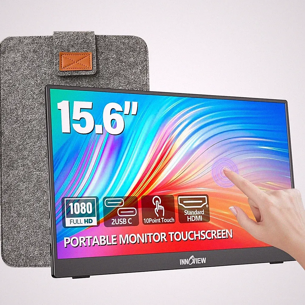 15.6" Touchscreen Monitor Portable Stand Protective Sleeve