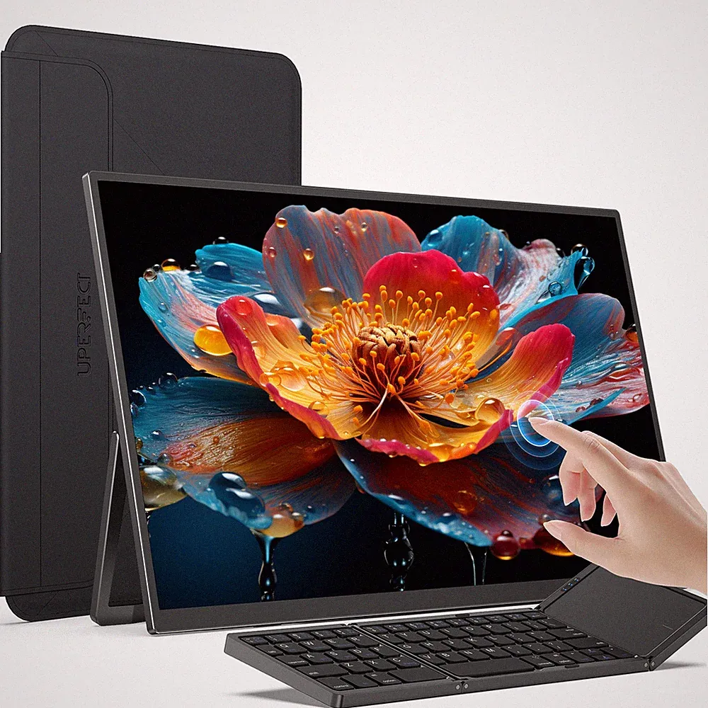 15.6" Touchscreen Portable Monitor 1080P Battery Monitor Display For Computer PC