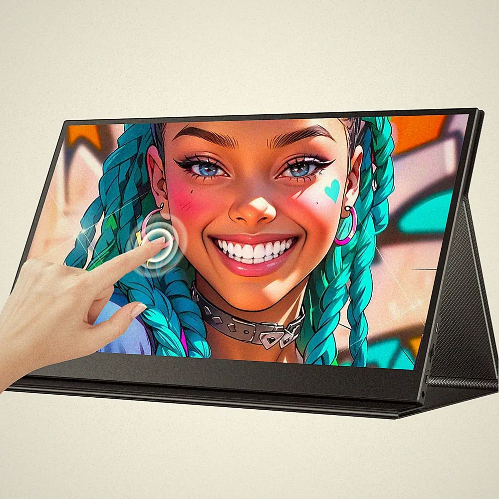 15.6" Touchscreen Portable Monitor 1080P Laptop Monitor Display For Computer PC