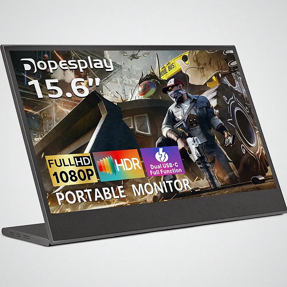 15.6" Travel Essential Portable Monitor FHD 1080P IPS Laptop Monitor Extender US